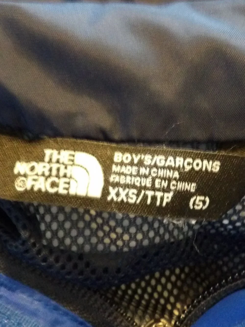 The North Face Blue Full Zip Hooded Rain Jacket Size XXS 5